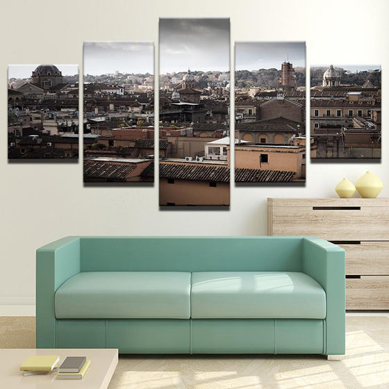 Rooftop View Canvas Wall Art