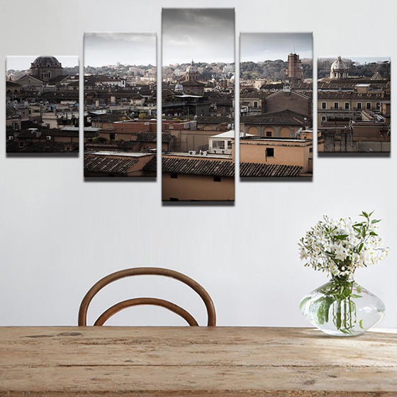 Rooftop View Canvas Wall Art