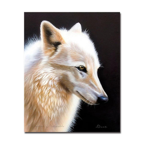 Unique Patterned Wolf - DIY Painting by Numbers Kit