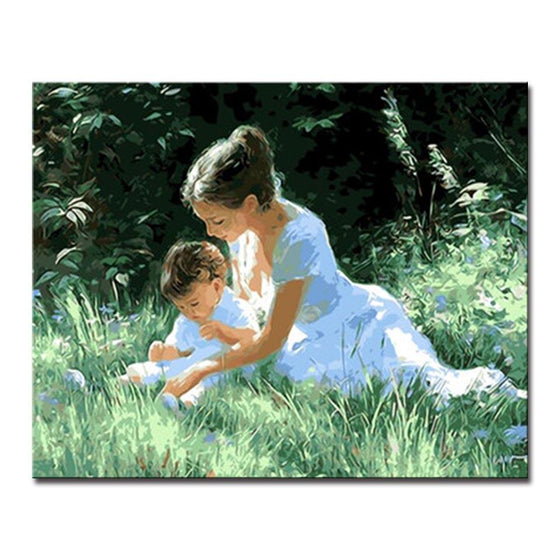 Mother and Child - DIY Painting by Numbers Kit