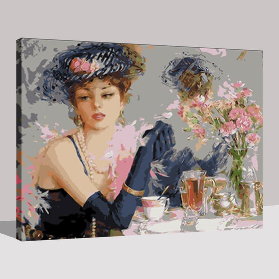 Charming Retro Fashion Lady - DIY Painting by Numbers Kit
