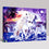 Two White Horses Waterfalls Moon - DIY Painting by Numbers Kit