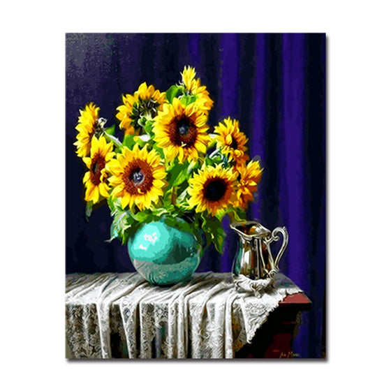 Still Life Sunflower Bouquet - DIY Painting by Numbers Kit
