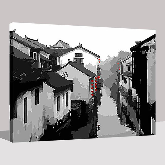 Chinese Ancient Town - DIY Painting by Numbers Kit