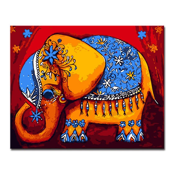 Elephant In India - DIY Painting by Numbers Kit