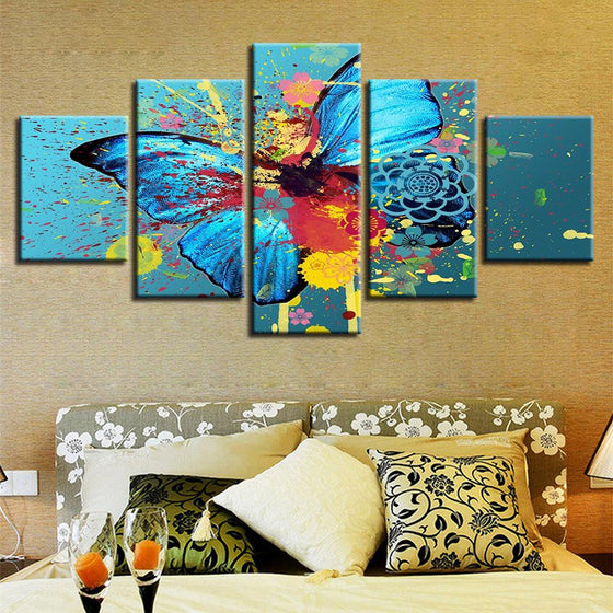 Colorful Butterfly Abstract Paintings Canvas Wall Art