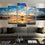 Extreme Sports Surfers Sunrise Seascape Canvas Wall Art