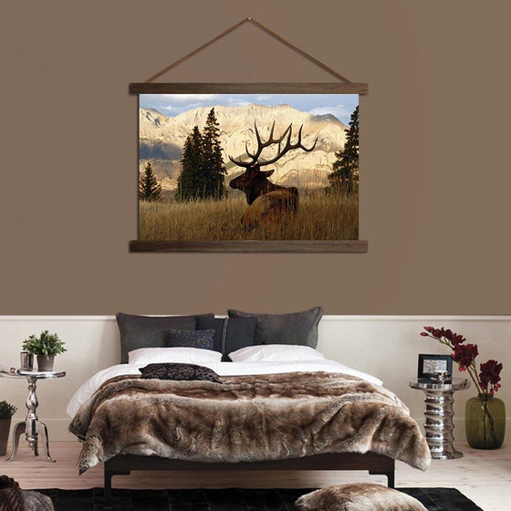 Deer in a Forest - Canvas Scroll Wall Art Bedroom