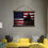 American Flag and Soldiers - Canvas Scroll Wall Art Living Room