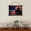 American Flag and Soldiers - Canvas Scroll Wall Art Restaurant