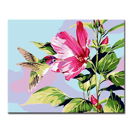 Hummingbird Getting Nectar - DIY Painting by Numbers Kit