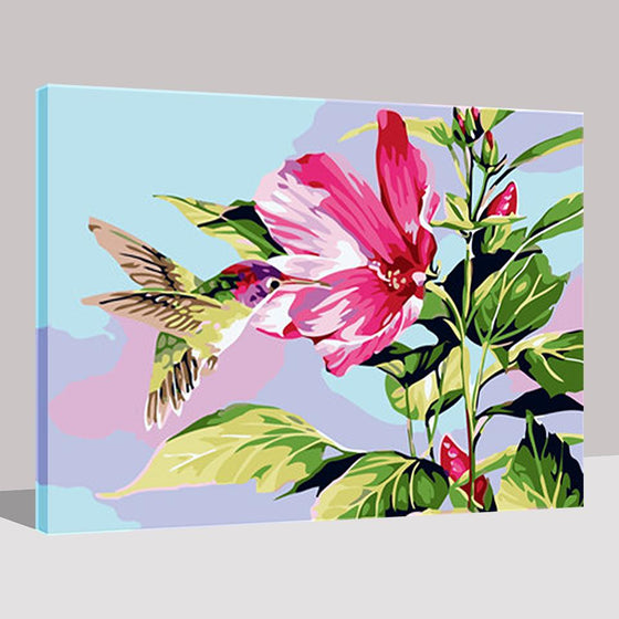 Hummingbird Getting Nectar - DIY Painting by Numbers Kit