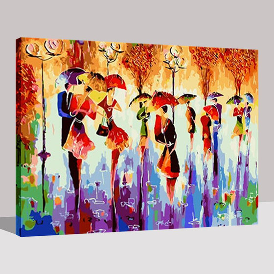 Abstract Dancing Couple - DIY Painting by Numbers Kit