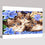 Lovely Cats Lies In The Blue Flower - DIY Painting by Numbers Kit