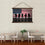 American Flag and Soldiers - Canvas Scroll Wall Art Restaurant