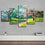 Green Trees Flowers Grass Spring Scenery Canvas Wall Art