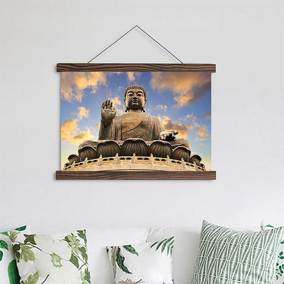 Sunset Sky Buddha - Canvas Scroll Wall Art
