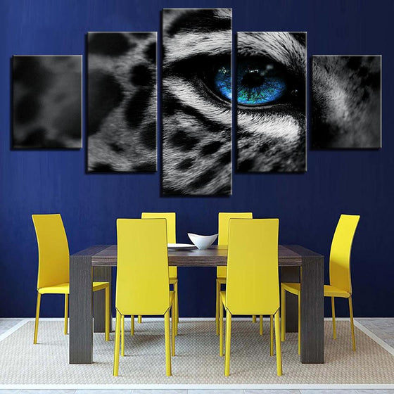 Leopard Blue Eyes Canvas Wall Art