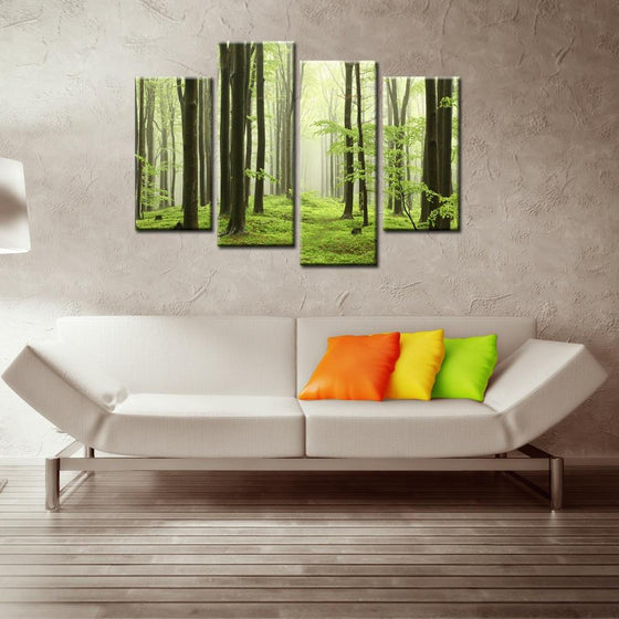 Green Forest Landscape Canvas Wall Art