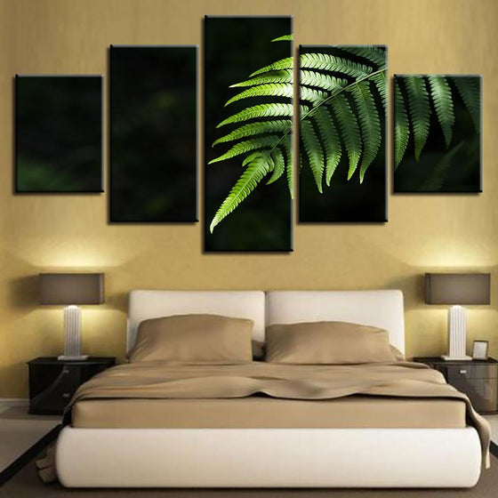 Green Leaves Grass Canvas Wall Art