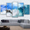 Sea Dolphins Waves Canvas Wall Art