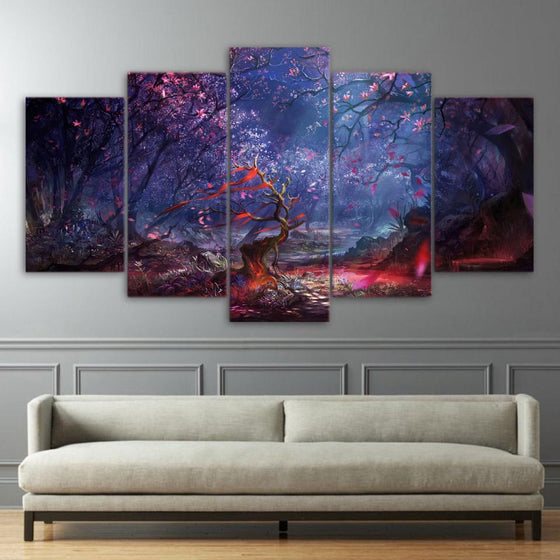 Beautiful Forest Leaves Canvas Wall Art