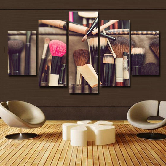Different Types Of Make Up Brushes Canvas Wall Art