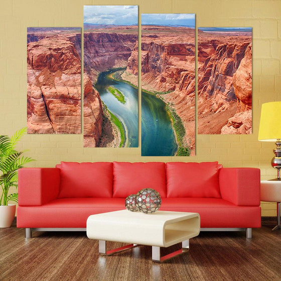 River and Canyon Canvas Wall Art