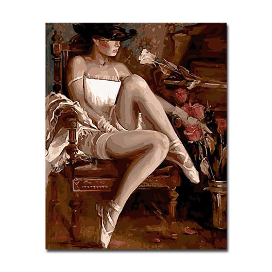 Sexy Ballet Lady - DIY Painting by Numbers Kit
