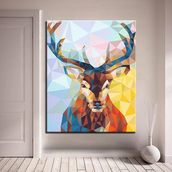 Colorful Abstract Deer - DIY Painting by Numbers Kit