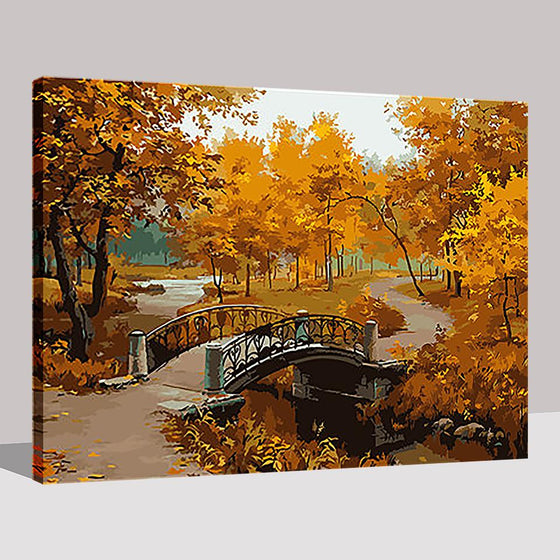 Late Autumn Bridge - DIY Painting by Numbers Kit