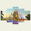 Rainbows Tree Mountain Castle Canvas Wall Art
