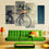 Flowers in a Retro Bicycle Canvas Wall Art