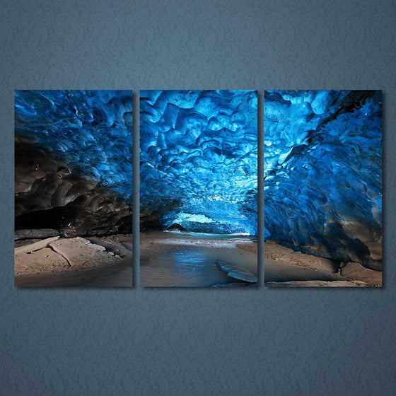 Ice Cave Canvas Wall Art