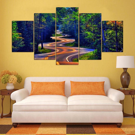 Curved Roads Canvas Wall Art