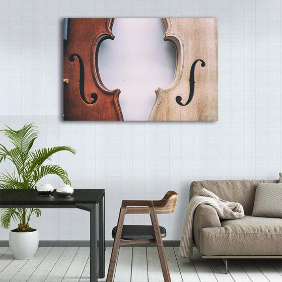 A Pair Of Violins 1 Panel Canvas Wall Art Dining Room