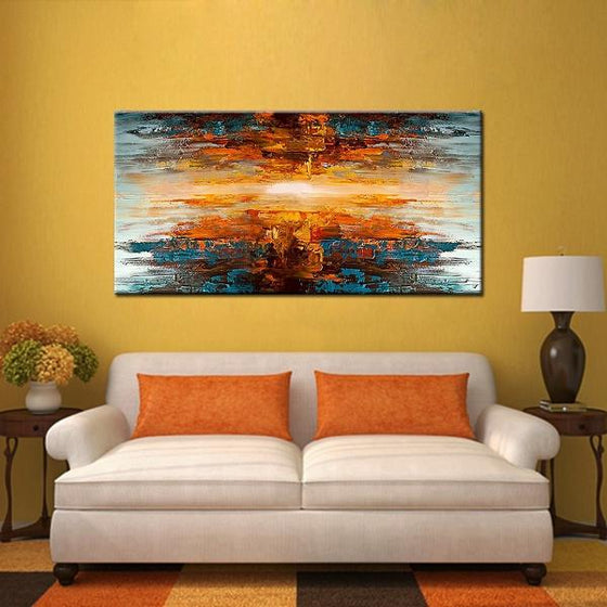 sunset painting living room decor