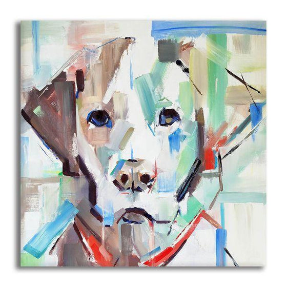 Abstract Dog Head Canvas Wall Art