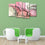 Shades Of Pink 4 Panels Canvas Wall Art Office