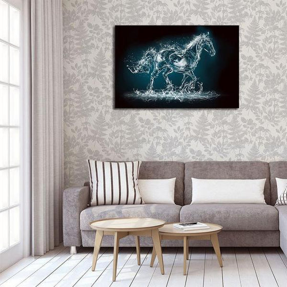 Abstract Wild Horse Canvas Wall Art Print