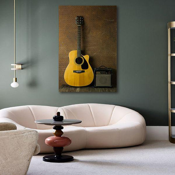 Acoustic Guitar Canvas Wall Art Living Room