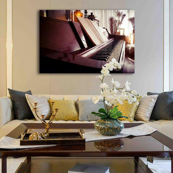 Acoustic Piano Canvas Wall Art Living Room