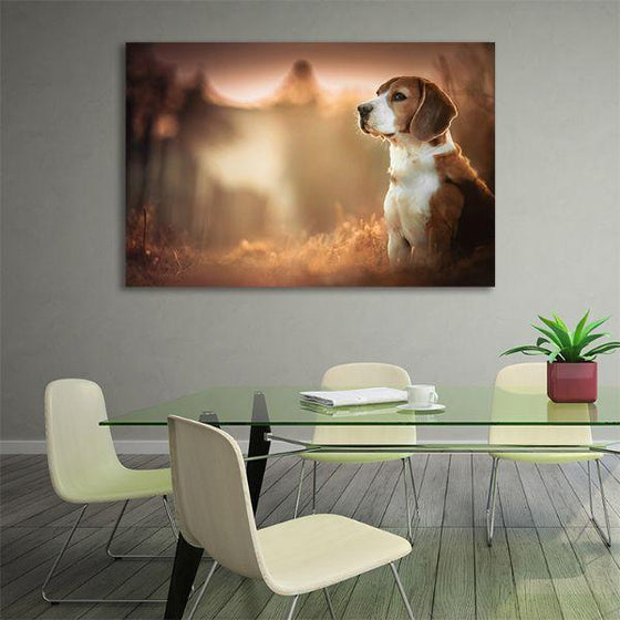 Beagle Puppy Canvas Wall Art Office