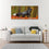 Adorable Wild Black Fox 3 Panels Canvas Wall Art Living Room