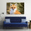 Adorable Wild Red Fox Canvas Wall Art Living Room