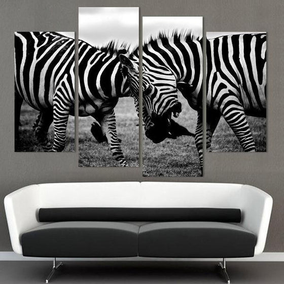African Zebra Wall Art Canvas