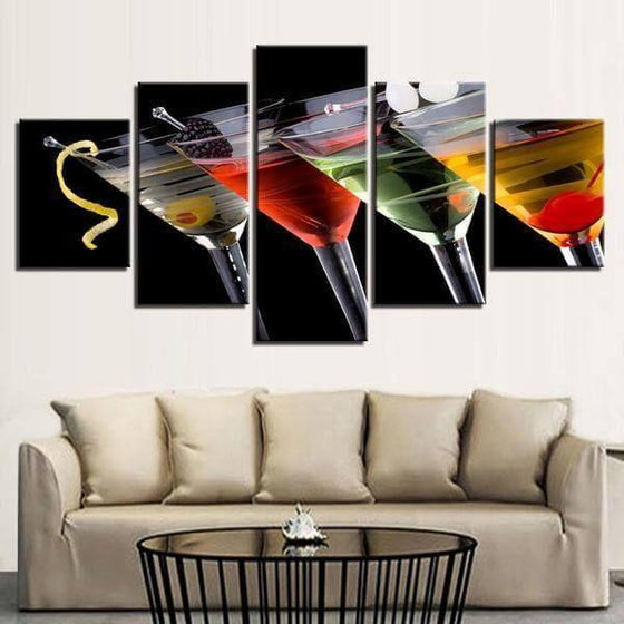 Cocktails D'alcool Canvas Wall Art Living Room