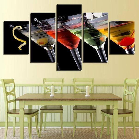 Cocktails D'alcool Canvas Wall Art Dining Room