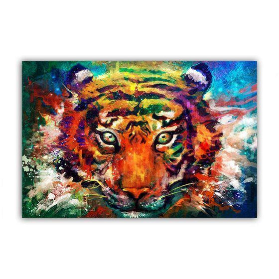 Alluring Colorful Tiger Canvas Wall Art