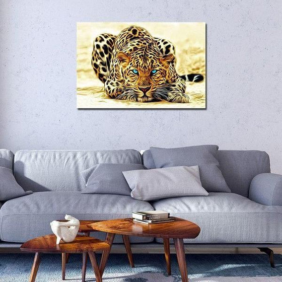 Alluring Leopard Canvas Wall Art Living Room